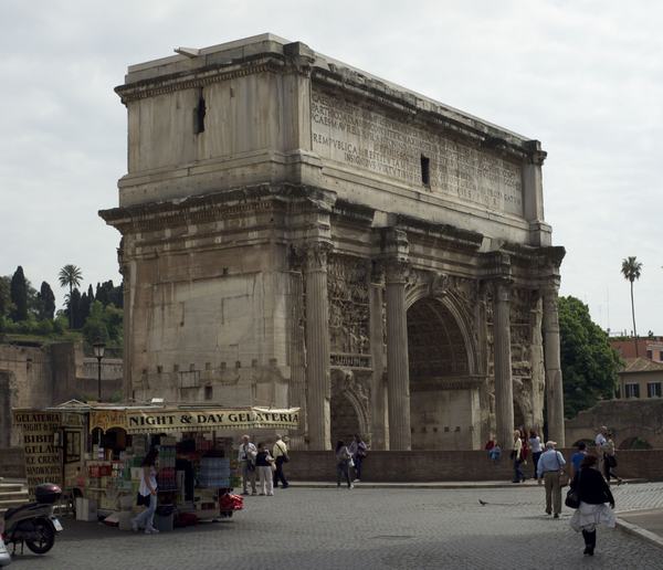 Rome, Forum Romanum, Arch of Severus, View from the north