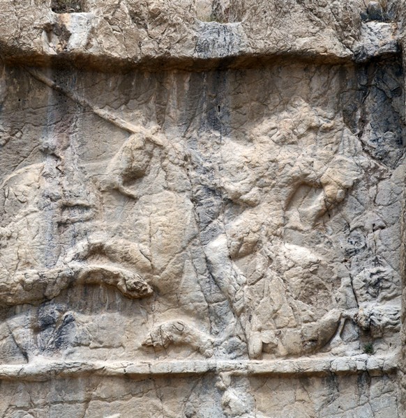 Naqš-e Rustam, 3d Relief of Bahram II, First enemy