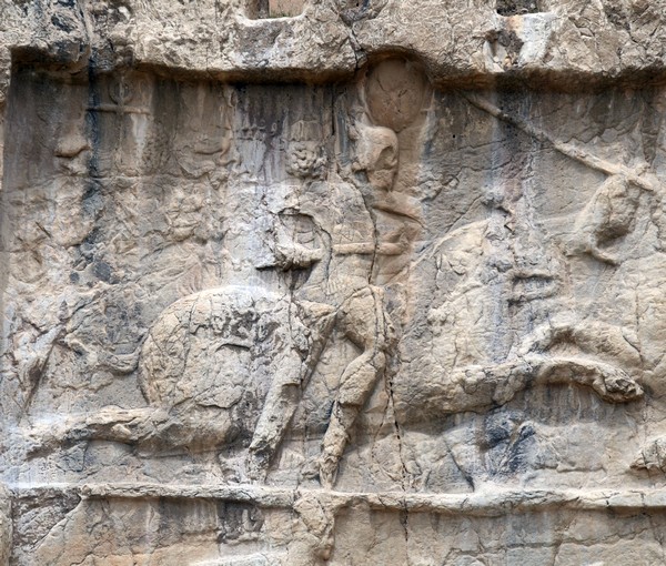 Naqš-e Rustam, 3d Relief of Bahram II, Bahram (1)