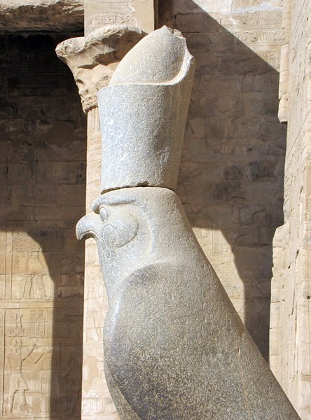 Edfu, Ptolemaic Horus, wearing the double pschent crown
