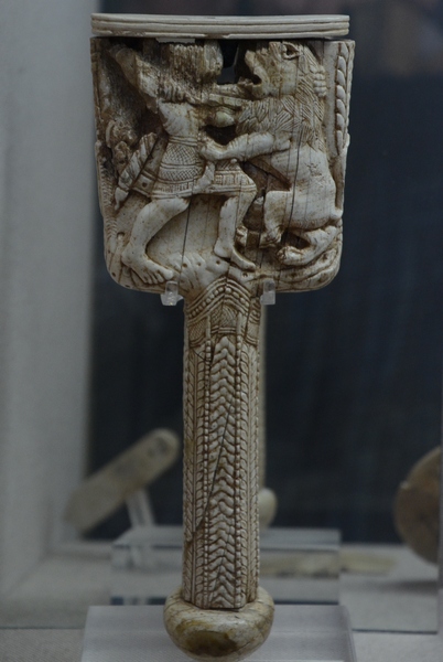 Old Paphos, Evreti, Tomb 8, mirror handle with a lion hunt