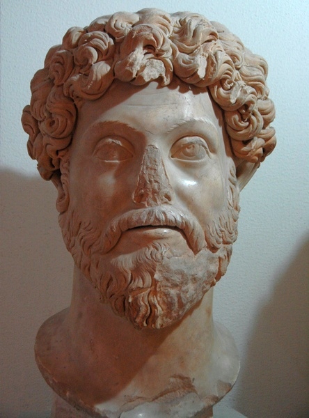 Lepcis, Theater, portrait of Marcus Aurelius