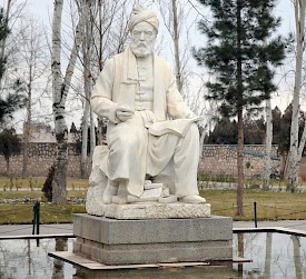 The statue of Firdausi (a copy can be seen in the Villa Borghese park in Rome)