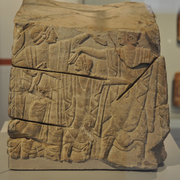 Clusium, Etruscan relief with dancers