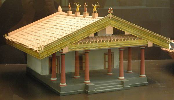 Etruscan temple, Model