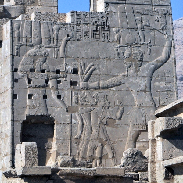 Medinet Habu, Temple of Ramesses III, Ramesses executing Peleset