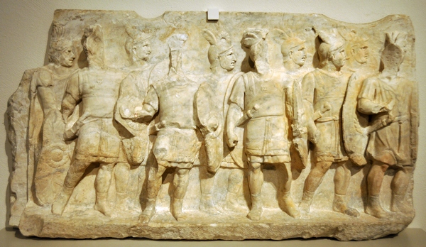 Cumae, Relief of a group of soldiers