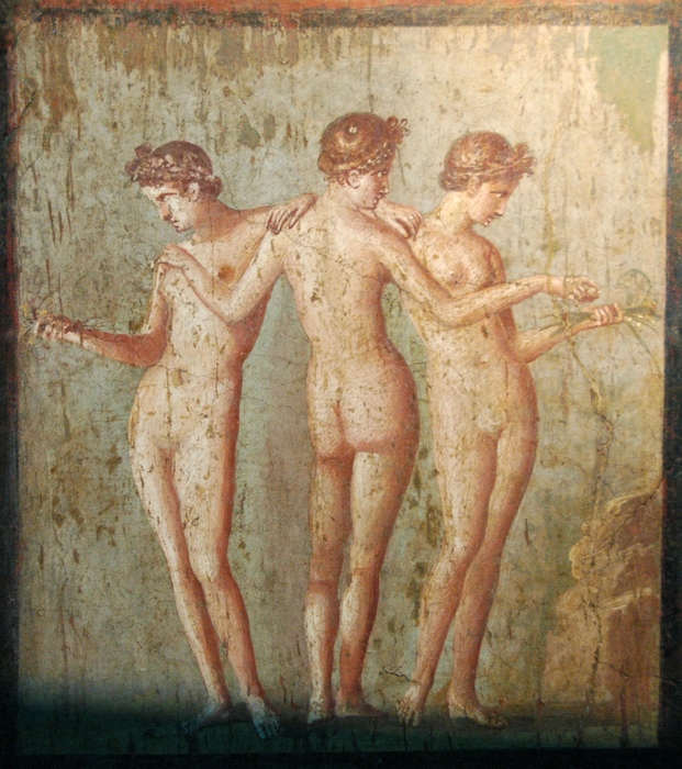 Pompeii, Wall painting of the Three Graces