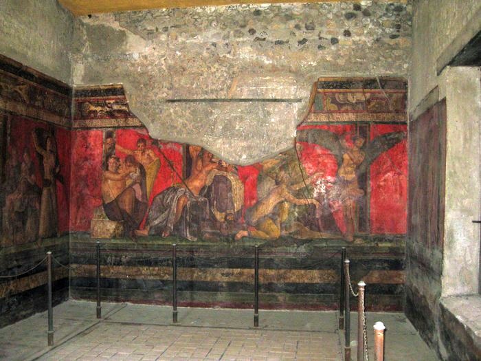 Pompeii, Villa of the Mysteries, Wall painting (1)