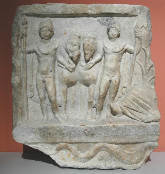Amphipolis, Relief of the Dioscuri and the river god Strymon