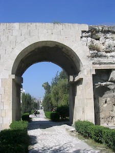 The so-called Gate of Cleopatra. According to a local tradition, this was the site of Marc Antony's meeting with Cleopatra (41 BCE)