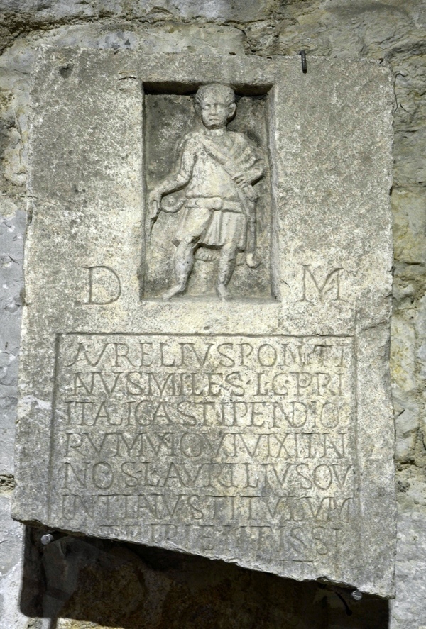 Salona, Tombstone of Pontianus of I Italica