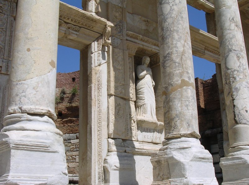 Ephesus, Library of Celsus, Facade with Arete