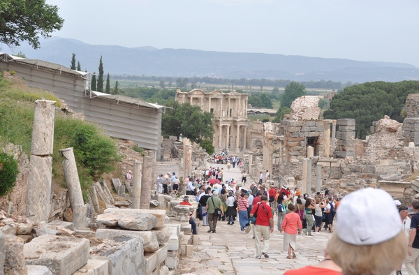 Ephesus, Street of the Curetes with tourists