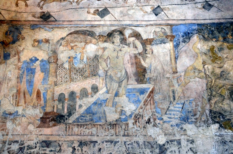 Qusair Amra, Throne hall, Bathing woman