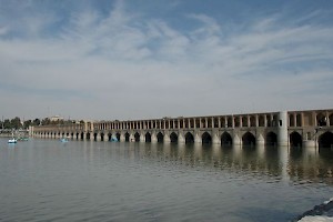 The Zayandeh Rud and Isfahan's famous Si-o-se Bridge