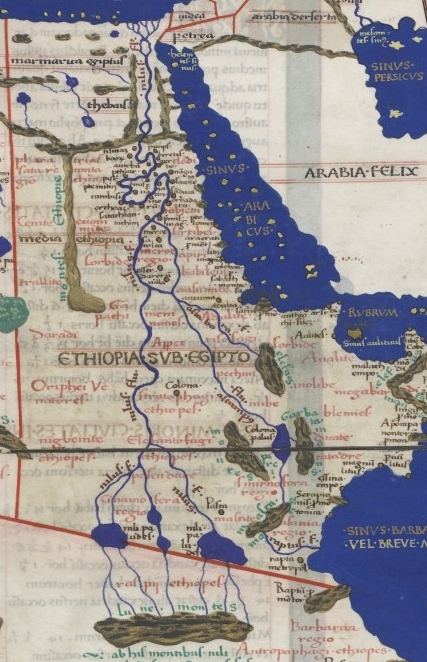 Nile, as shown on the World Map of Ptolemy of Alexandria