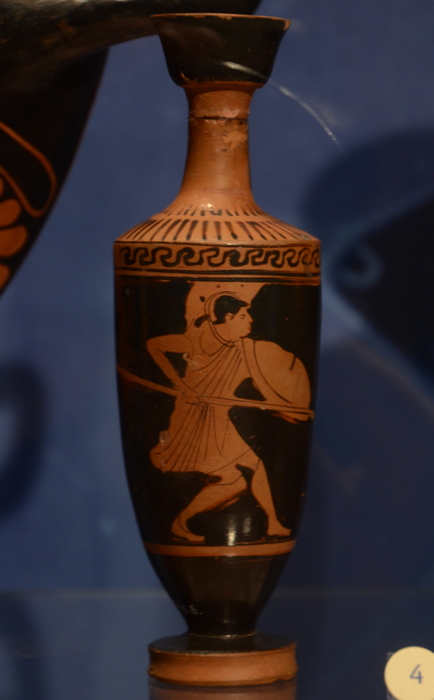 Attica, Red-figured vase with a hoplite