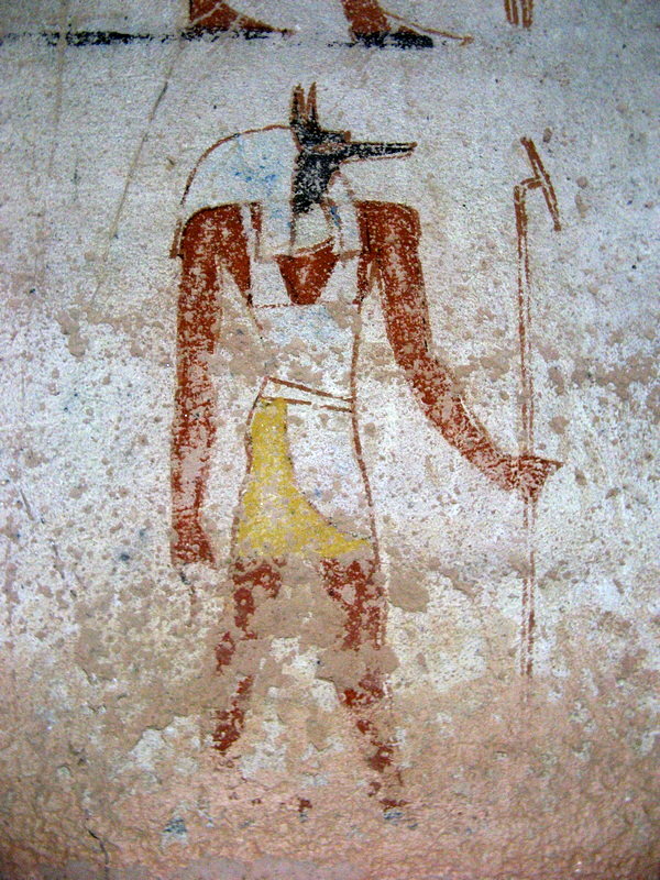El-Kurru, Tombs, Wall painting of Anubis