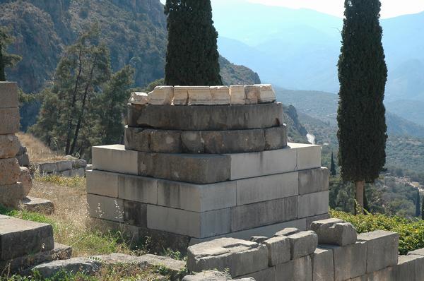 Delphi, Base of the Victory Monument after the Persian War