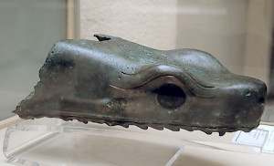 Snake head from the Greek victory monument in Delphi, later brought to Constantinople