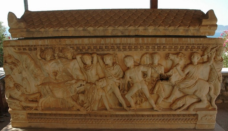 Eleusis, Sarcophagus with the Calydonian Hunt