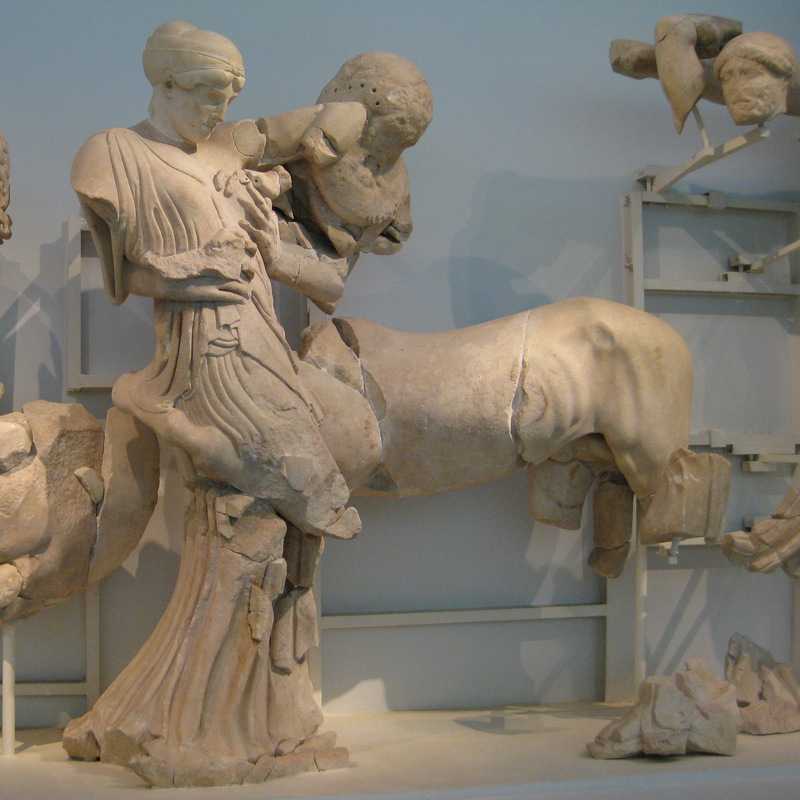 Olympia, Temple of Zeus, West Pediment, Centaurs and Lapiths (1)