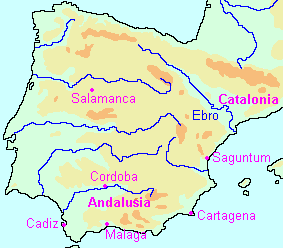 Map of the 2nd Punic War in Spain