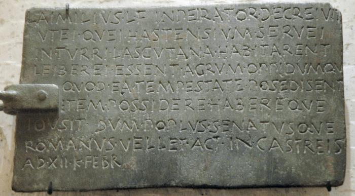 Lascuta, Imperator inscription