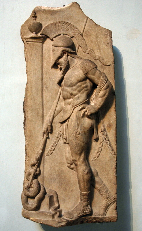 Rhodes, Relief of a soldier (archaizing)