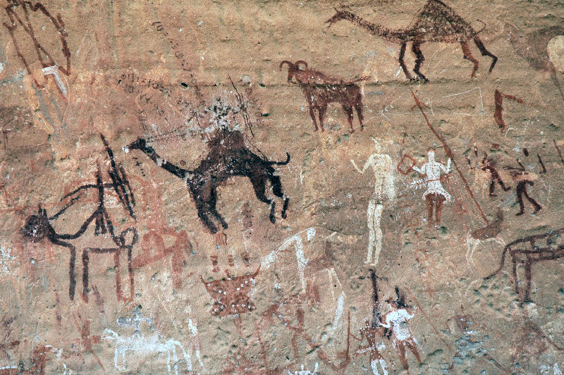 Wadi Imla, Dromedaries and hunters