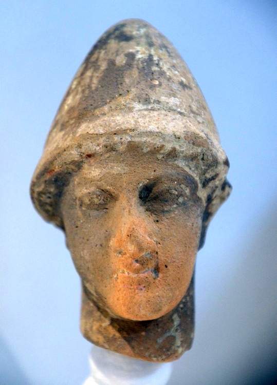 Kerkouane, Head of one of the Dioscuri