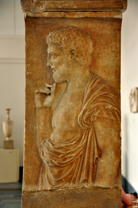 Carystus, Funerary relief of a man
