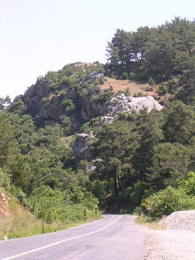 Karabel Pass, with rock relief seen from the south