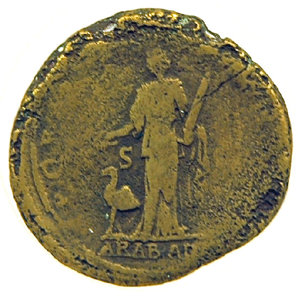 Coin, commemorating the annexation of Arabia Nabataea
