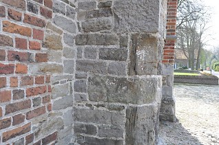 Ancient stones in the Medieval church of Aardenburg