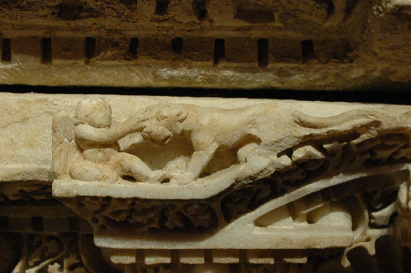 Antioch, Sidemara sarcophagus, detail: child and panther