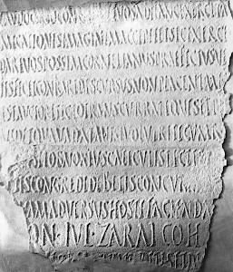 Fragment of the inscription