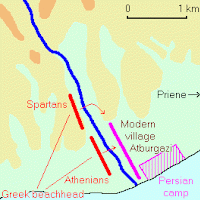 Map of the Battle of Mycale