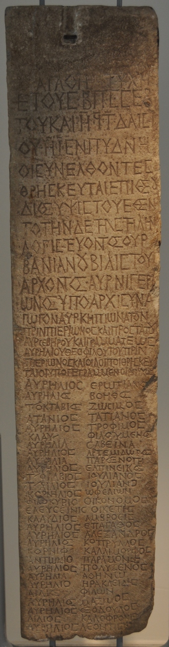 Pydna, List of worshippers of Zeus Hypsistos