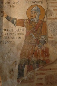 Joshua, dressed as a Byzantine Soldier