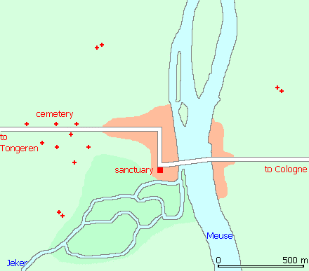 Maastricht, Map of the Roman town