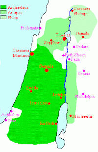The division of Herodes' kingdom