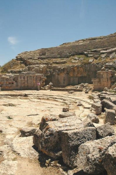 Cyrene's theater, restored in the Roman age
