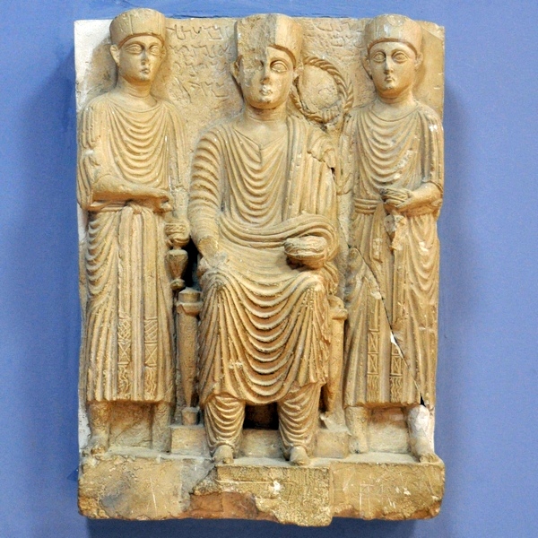 Palmyra, Temple of Nabu, Relief: three generations of priests