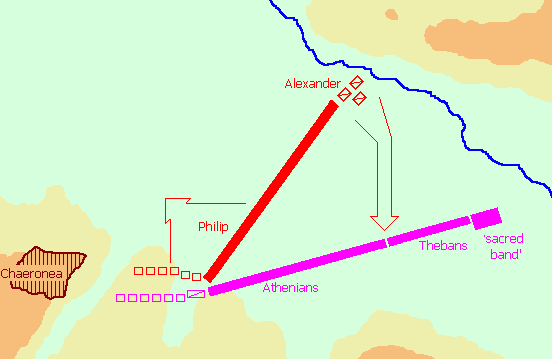 Map of the Battle of Chaeronea