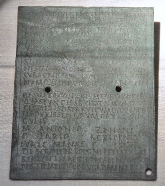 Diploma of an Isaurian soldier named Lualis, from Weissenburg (Germany)