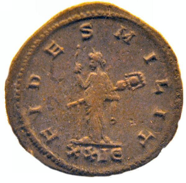 Coin of Florian, "fides militium"