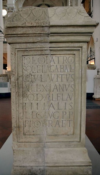 A dedication to Elagabal from Augsburg (AE 1962, 229)