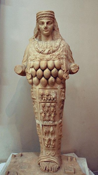Artemis of Ephesus. Statue from the Amphitheater of  Lepcis Magna.